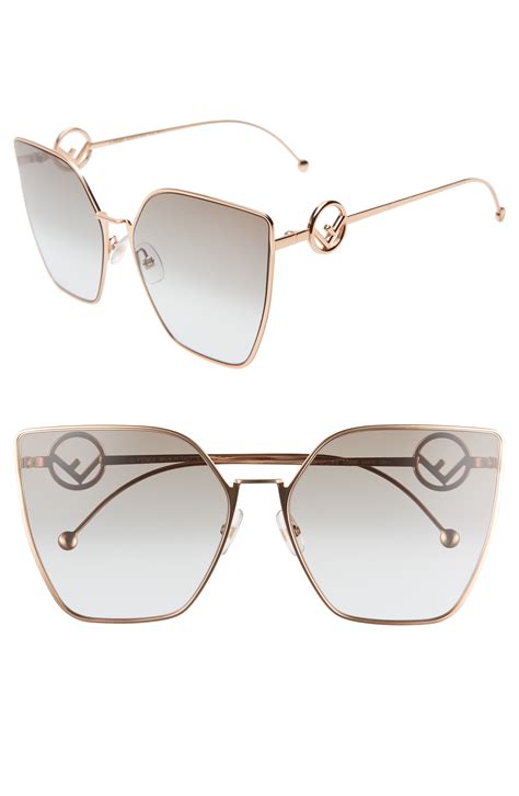 fendi round gold glasses|fendi sunglasses oversized.